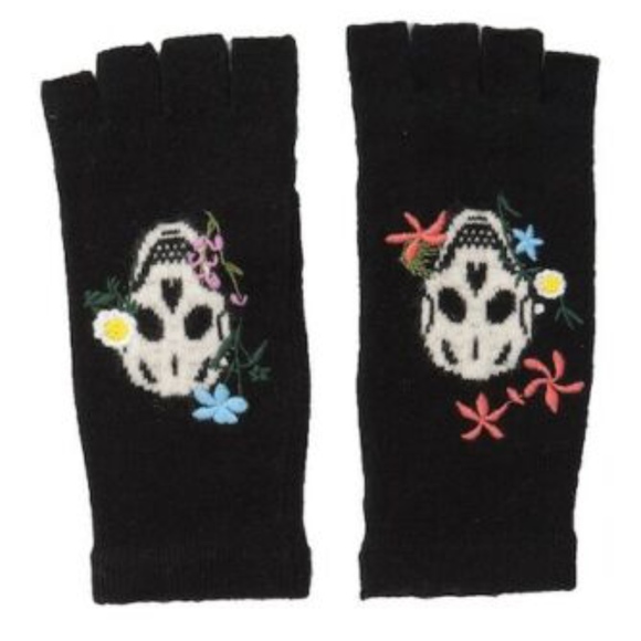 SKULL CASHMERE Hattie Floral Fingerless gloves - Picture 1 of 3